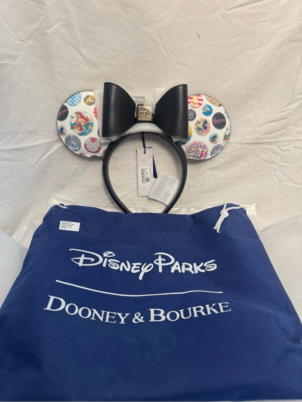New Retro Disney Buttons-Patterned Dooney & Bourke Ear Headband